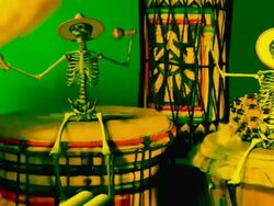 Vetta, Tamtam Party with Skeleton, Mardi-Gras Stock Footage