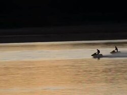 Racing Jet Ski in the Mekong River Stock Footage
