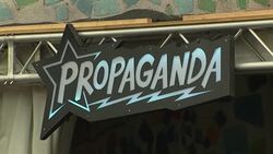 Festival goers at a Glastonbury bar News Clip