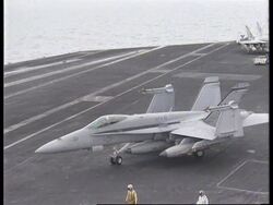 ADRIATIC SEA: ON BOARD AIRCRAFT CARRIER USS ROOSEVELT News Clip