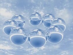 Surreal Reflective Spheres Stock Footage