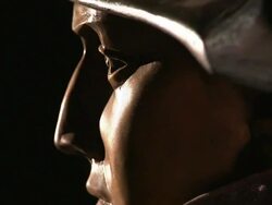 A bust of Napoleon Bonaparte rotates. Stock Footage