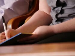 Juror Makes Notes Stock Footage