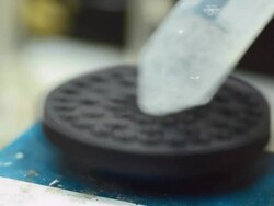 big plastic centrifuge tube by vortex centrifuge Stock Footage