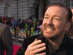INTERVIEW - Ricky Gervais on working with The Muppets, working with Constantine, his David Brent tour at 'The Muppets: Most Wanted' VIP Gala Screening Stock Footage