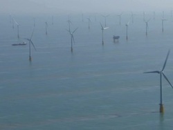 Thanet Off Shore Windfarm Shots News Clip