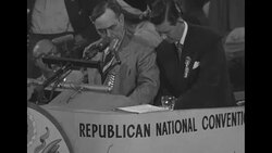 Joseph Martin, Jr., presides over vote call during Republican National Convention of 1952 News Clip