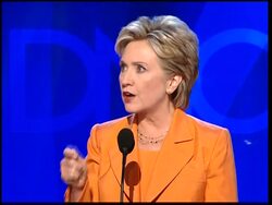 WRAP Hillary Clinton delivers address at the Democratic convention ADDS more News Clip