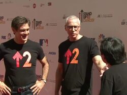 Dr. Mehmet Oz, Dr. Drew Pinsky and Ken Jeong at the Stand Up To Cancer at Los Angeles CA. (Footage by WireImage Video/GettyImages) Stock Footage