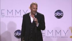 More backstage reactions to Emmy wins, including Damian Lewis, Kevin Costner and Aaron Paul News Clip