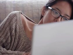 Laptop sofa      RE CM Stock Footage