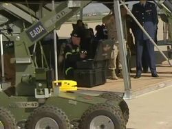 Prince Felipe visits Air Force base in Zaragoza Stock Footage