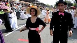 CLEAN : Revelers parade during News Clip