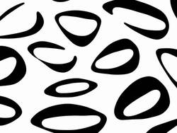 FROM OVALS : white on black (TRANSITION) Stock Footage