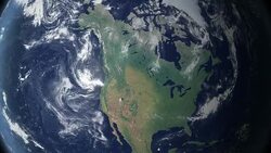 Canada pops up after earth zoom (with alpha matte) Stock Footage