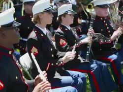 Marine Corp Band on Memorial Day Stock Footage
