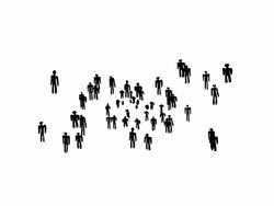 MEN, CLAN : white to black - (TRANSITION) Stock Footage