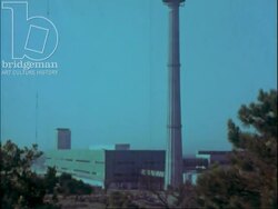 Chinon Nuclear Power Plant in Indre-et-Loire, France, 1959, part 6 Stock Footage