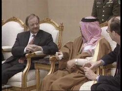 Saudi Arabia - Robin Cook arrives News Clip