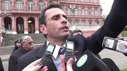 CLEAN : Venezuelan opposition leader Capriles meets Argentinas Macri News Clip