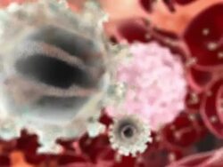 AIDS virus (HIV) in the human body Stock Footage