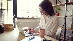 beautiful girl with laptop Stock Footage