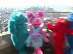 Cookie Monster, Abby Cadabby, Elmo and Grover at Elmo, Cookie Monster, Grover And Abby Cadabby Visit The Empire State Building To Promote '1-2-3 Imagine! With Elmo & Friends' on 02/21/2012 in New York City, NY.   Stock Footage