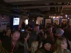 ATMOSPHERE - Guests at the Verge Launch Party in Park City, UT. 01/19/13. (Footage by WireImage Video/Getty Images Entertainment Video) Stock Footage