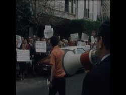 SYND 13-3-74 DEMONSTRATION ON PAYMENT OF COMPENSATION TO SURVIVORS OF NAZI GERMANY News Clip