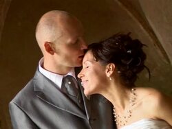 SLOW-MOTION:  Bride And Groom Stock Footage