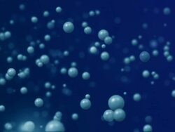 blue bubbles background loopable Stock Footage
