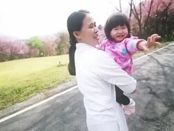 Mother and baby girl Stock Footage