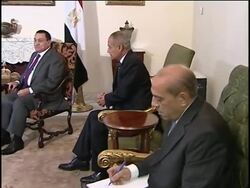 WRAP Egyptian president meets MidEast envoy ADDS Blair reax News Clip