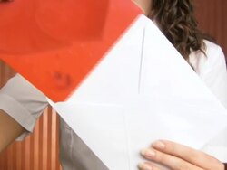 HD: Woman With Love Letter Stock Footage