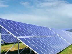 T/L WS TU The solar electrical energy generation system / Beijing, China Stock Footage