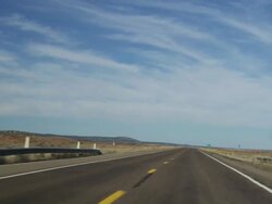 MS TS View of route sixty six passing through seligman towards flagstaff / Route 66, Arizona, USA   Stock Footage