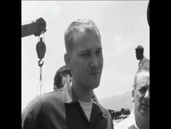 SYND 21 4 68 PRESIDENT JOHNSON'S SON-IN-LAW AT WORK IN VIETNAM News Clip