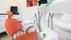 DOLLY SHOT: Dentist office Stock Footage