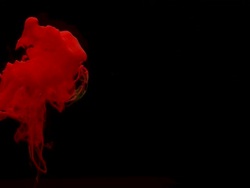 MS SLO MO Red ink going up into aquarium / Sao Paulo, Brazil Stock Footage