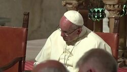 CLEAN : World thirsts for peace pope tells religious leaders News Clip
