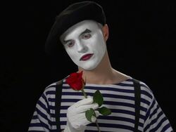Mime Rose Love - Medium Close Up Stock Footage