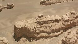 View of Yadan landforms in China Stock Footage