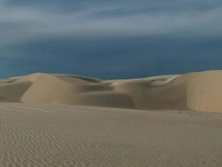 WS PAN  View of PiauÃƒÂ­ dunes at brazilian coast / Luis Correa, Piaui, Brasil Stock Footage