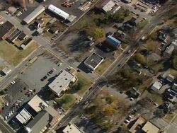 WS AERIAL View of Gaffney city / South Carolina, United States Stock Footage