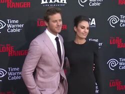 Armie Hammer and Elizabeth Chambers at "The Lone R Stock Footage