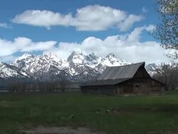 Moran Barn time lapse in daytime Stock Footage