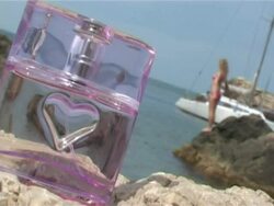 girl jumps in the romantic perfume Stock Footage
