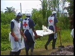 CONGO: BODIES OF PEOPLE KILLED IN LAST YEAR'S CIVIL WAR EXHUMED News Clip