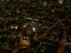 London Night Time Aerials News Clip
