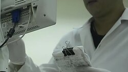 asia medical technician man working in laboratory hospital Stock Footage
